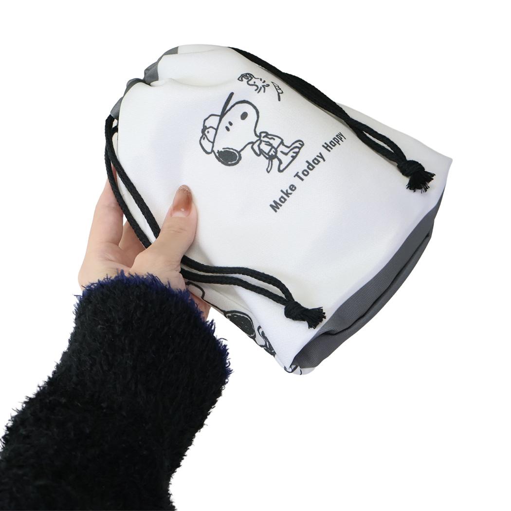 スヌーピー 巾着袋 マチ付き巾着 きんちゃくポーチ エブリデイコスチューム ピーナッツ カミオジャパン 新学期準備 キャラクター グッズ メール便可 シネマコレクション