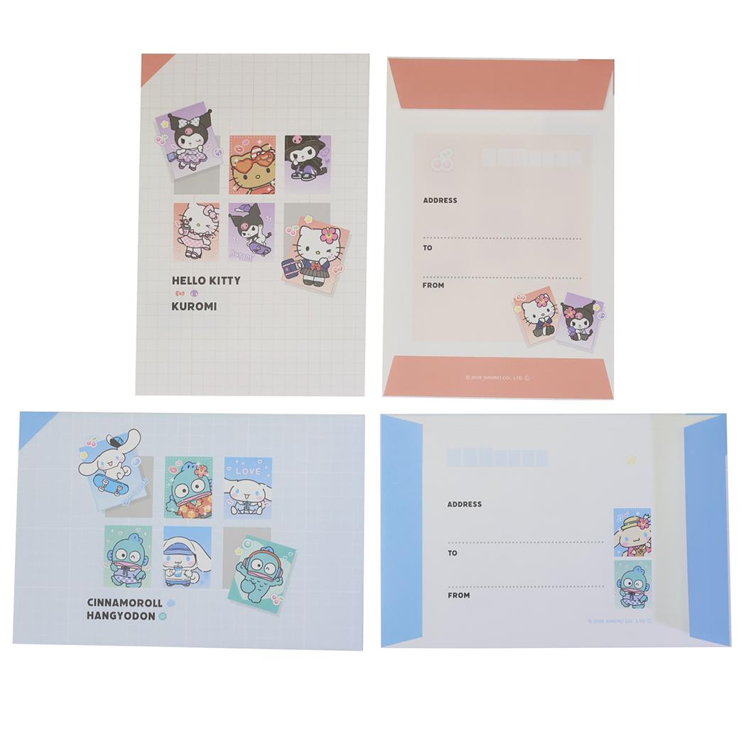 サンリオキャラクターズ レターセット ボリュームアップレター MIX ハイ!ポーズ! Sanrio カミオジャパン 手紙セット 便箋&封筒 キャラクター グッズ メール便可 シネマコレクション