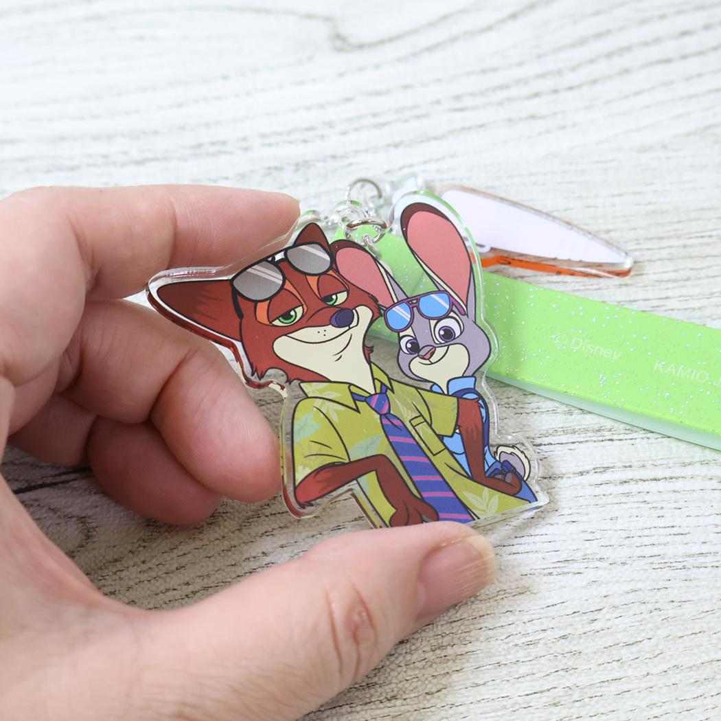 ディズニーキャラクター キーリング ラメタグキーホルダー ズートピア Disney カミオジャパン