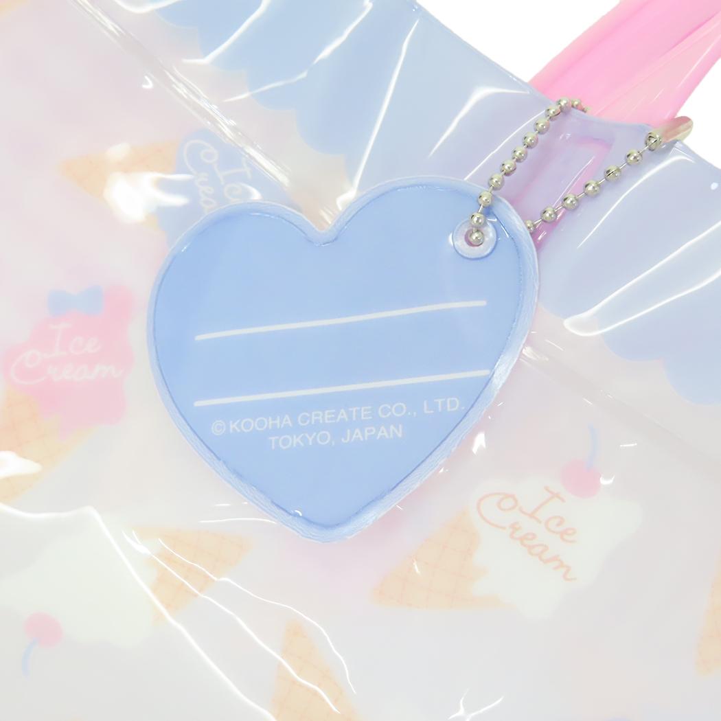 プールバッグ マチアリトートバッグ ソフトクリーム 高波クリエイト 海プール サマーレジャー用品 かわいい グッズ メール便可