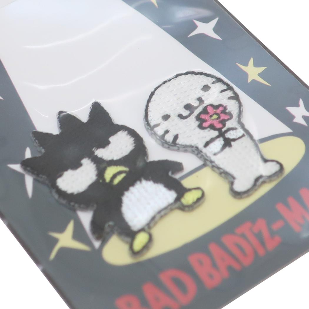 バッドばつ丸 ワッペン ぷちぷんと 2枚入り サンリオ 社コッカ 手芸用品 刺繍 ししゅう キャラクター グッズ メール便可 シネマコレクション