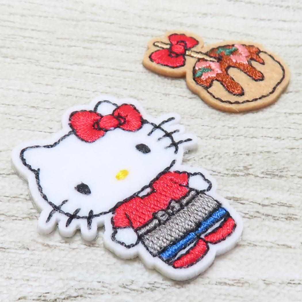 ハローキティ ワッペン ふわふわワッペン ぷちぷんと おみせやさん タコ焼き サンリオ コッカ 手芸用品 刺繍 ししゅう キャラクター グッズ メール便可 シネマコレクション