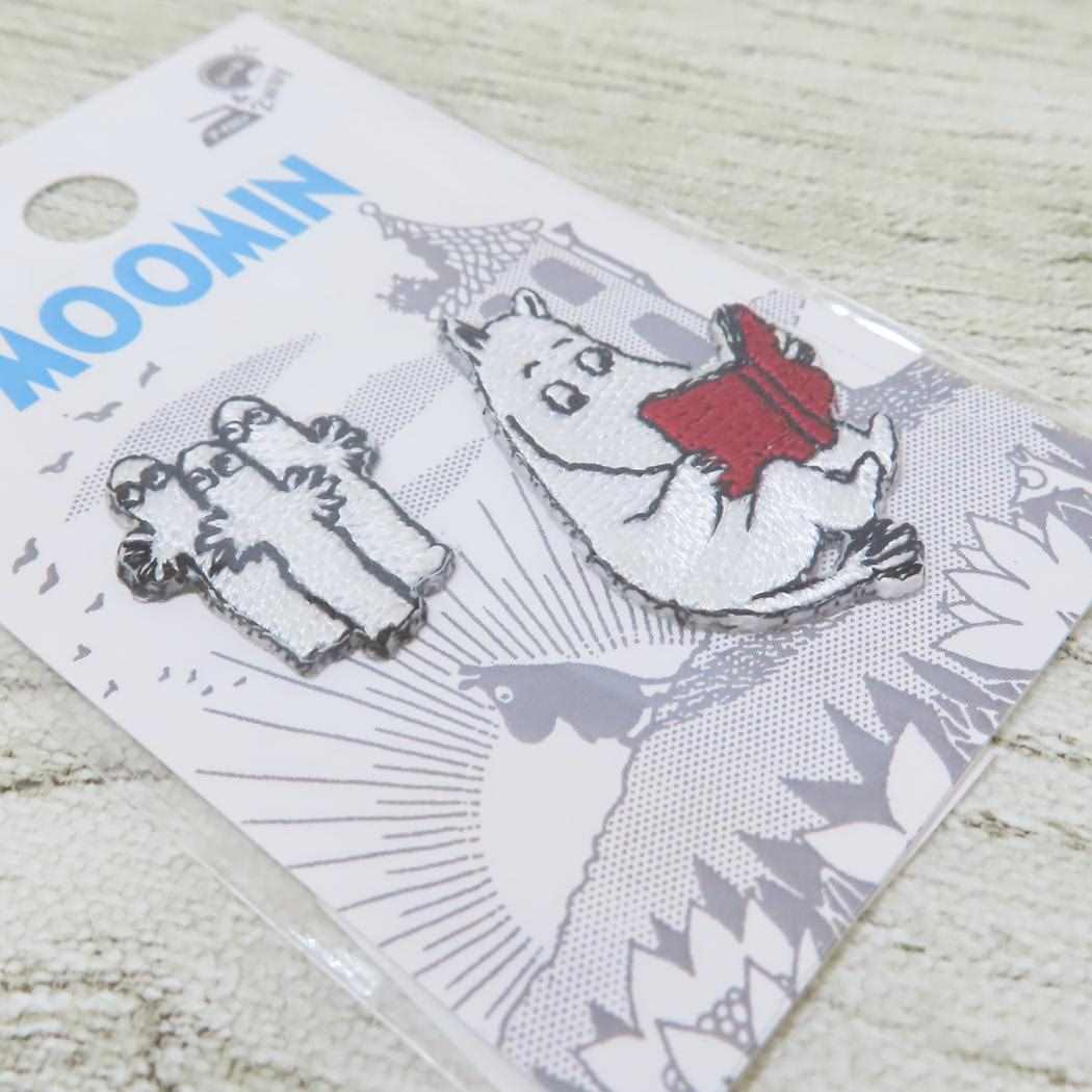 ムーミン ワッペン ぷちぷんと ムーミンとニョロニョロ 北欧 コッカ 手芸用品 刺繍ワッペン キャラクター グッズ メール便可 シネマコレクション