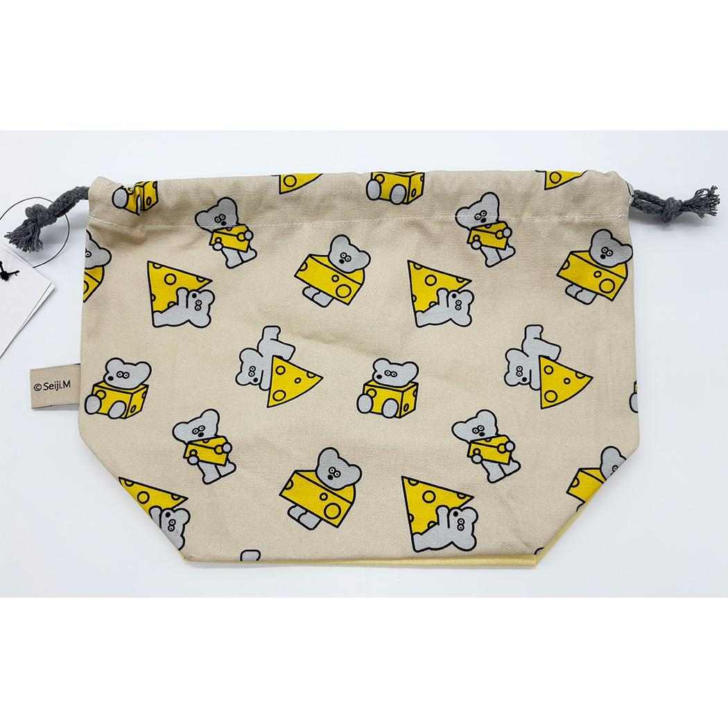 ねずみのANDY お弁当巾着 ランチ巾着 ONE CHEESE アンディ ロータスウイング ランチグッズ キャラクター グッズ メール便可 シネマコレクション