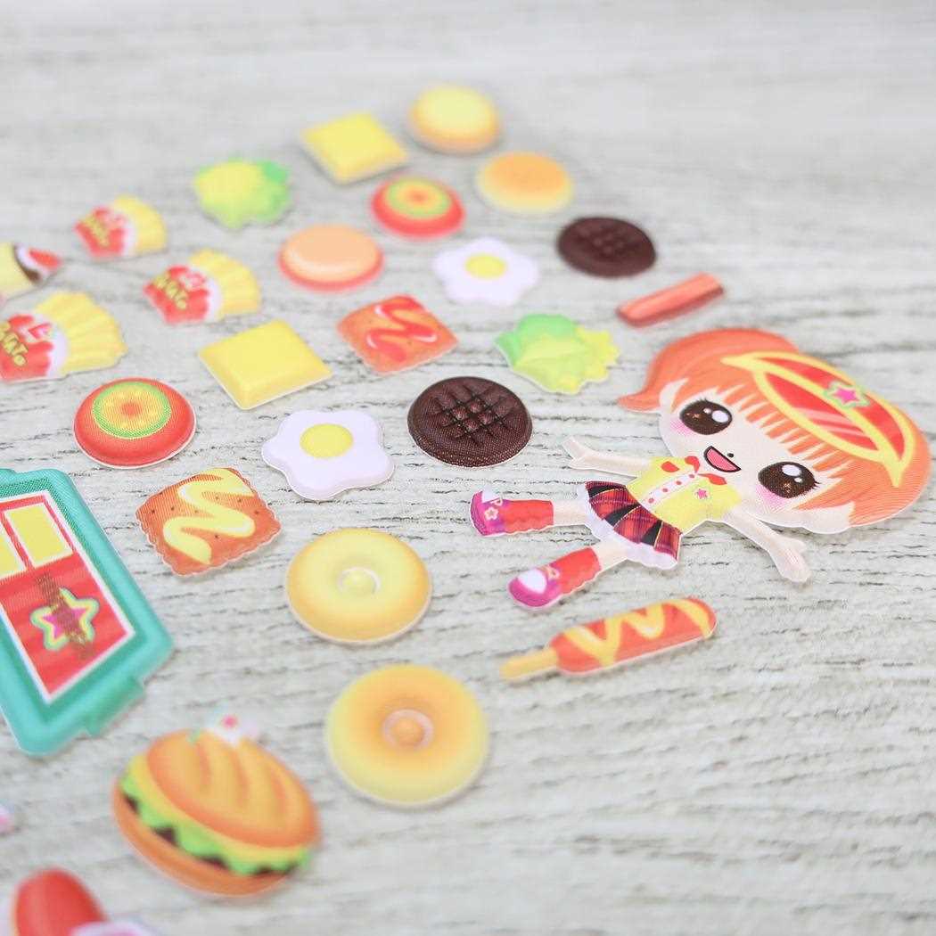 シールシート ぷにっちょポップシール ハンバーガーショップ 尾上萬 スマホデコ デコシール グッズ メール便可 シネマコレクション