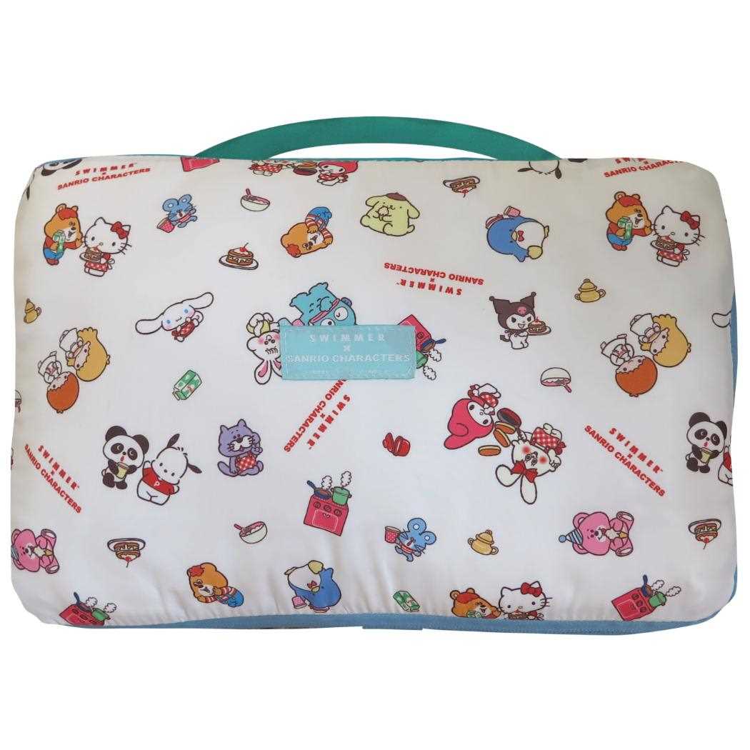 スイマーxサンリオキャラクターズ 旅行ポーチ 圧縮トラベルポーチ ホワイト SWIMMERxSANRIO 三金商事 旅行 合宿 省スペース キャラクター グッズ シネマコレクション