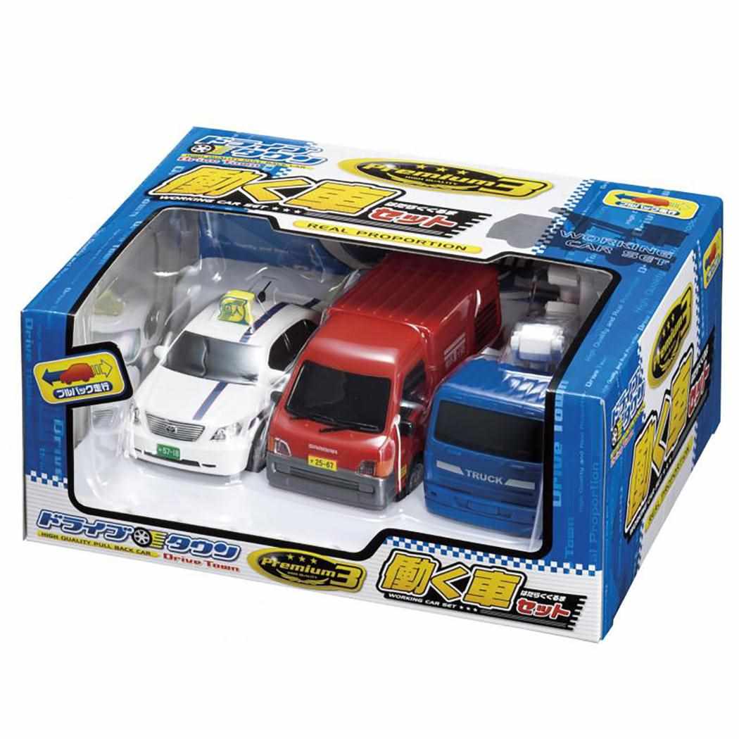 ドライブタウン おもちゃ プルバックカー Premium3 働く車セット 自動車 マルカ株式会社 ミニカー くるま のりもの グッズ シネマコレクション