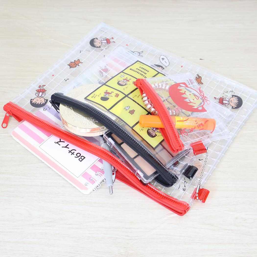 ちびまる子ちゃん 平ポーチ大中小3点セット PVC3連ポーチ マリモクラフト