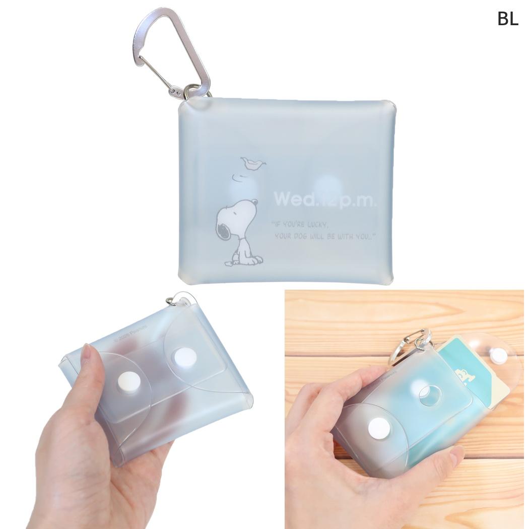 スヌーピー ミニポーチ Todays Snoopy クリアマルチケースSS BL ピーナッツ マリモクラフト