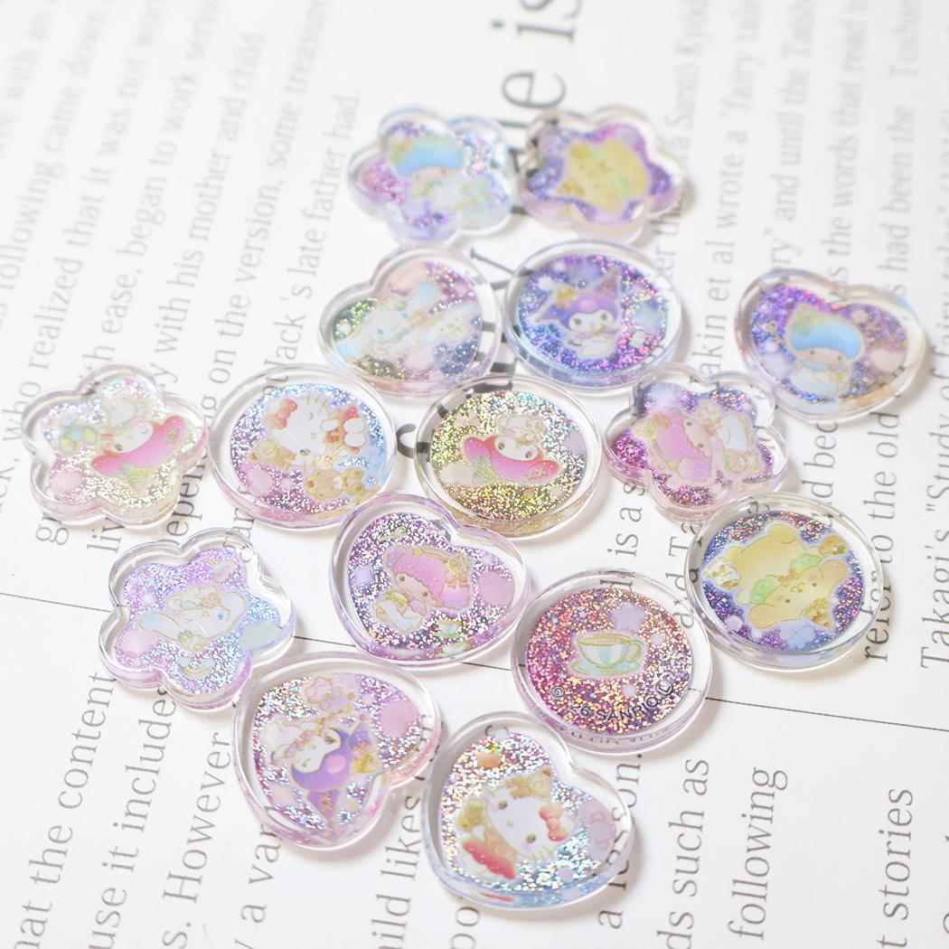 サンリオキャラクターズ フレークシール クリアハードシール キラキラおやつタイム Sanrio エムプラン