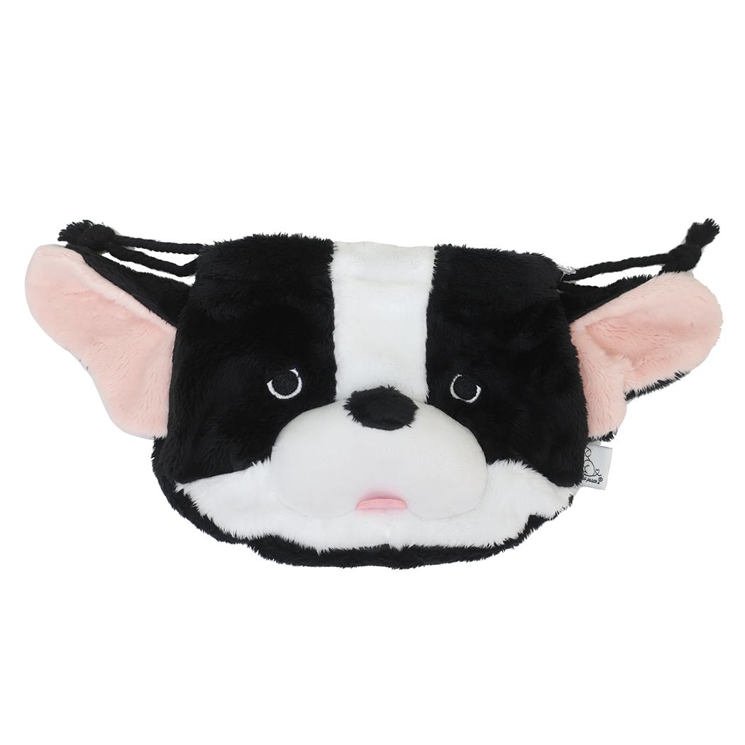ワンダフルピース きんちゃく ファー生地巾着 もふっとフレンチ ブルドッグ いぬ 丸眞 プレゼント 小物入れ グッズ シネマコレクション
