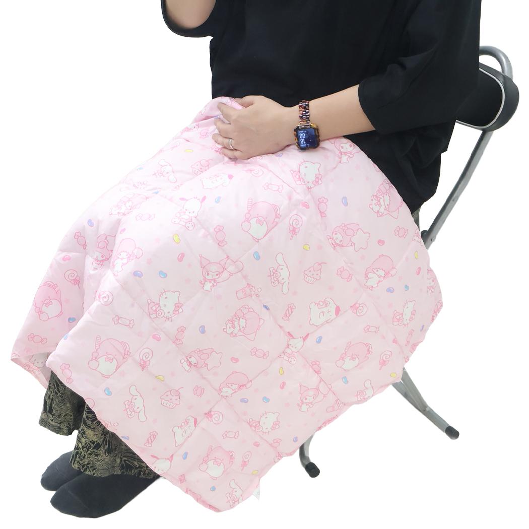 サンリオキャラクターズ ひざ掛け毛布 ポーチ付きブランケット たのしいメリーゴーランド Sanrio