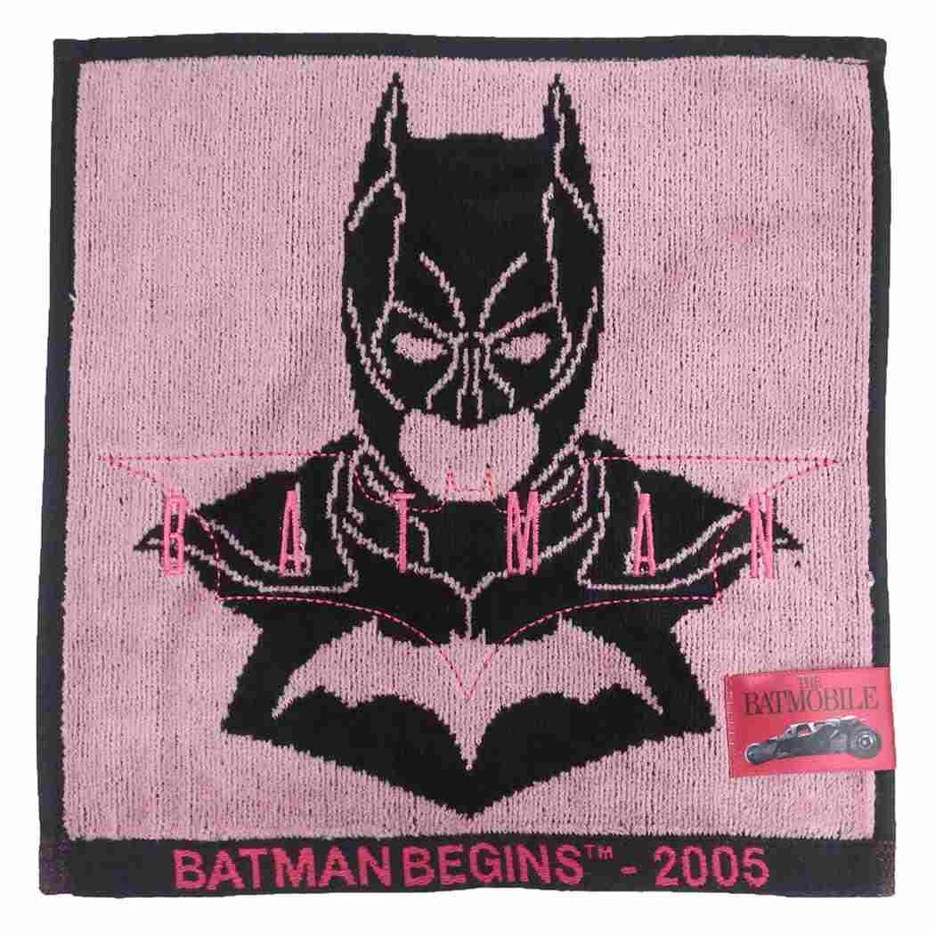 バットマン ミニタオル シャーリングハンカチタオル マスクロゴ2005 DCコミック 丸眞 汗拭きタオル キャラクター グッズ メール便可 シネマコレクション