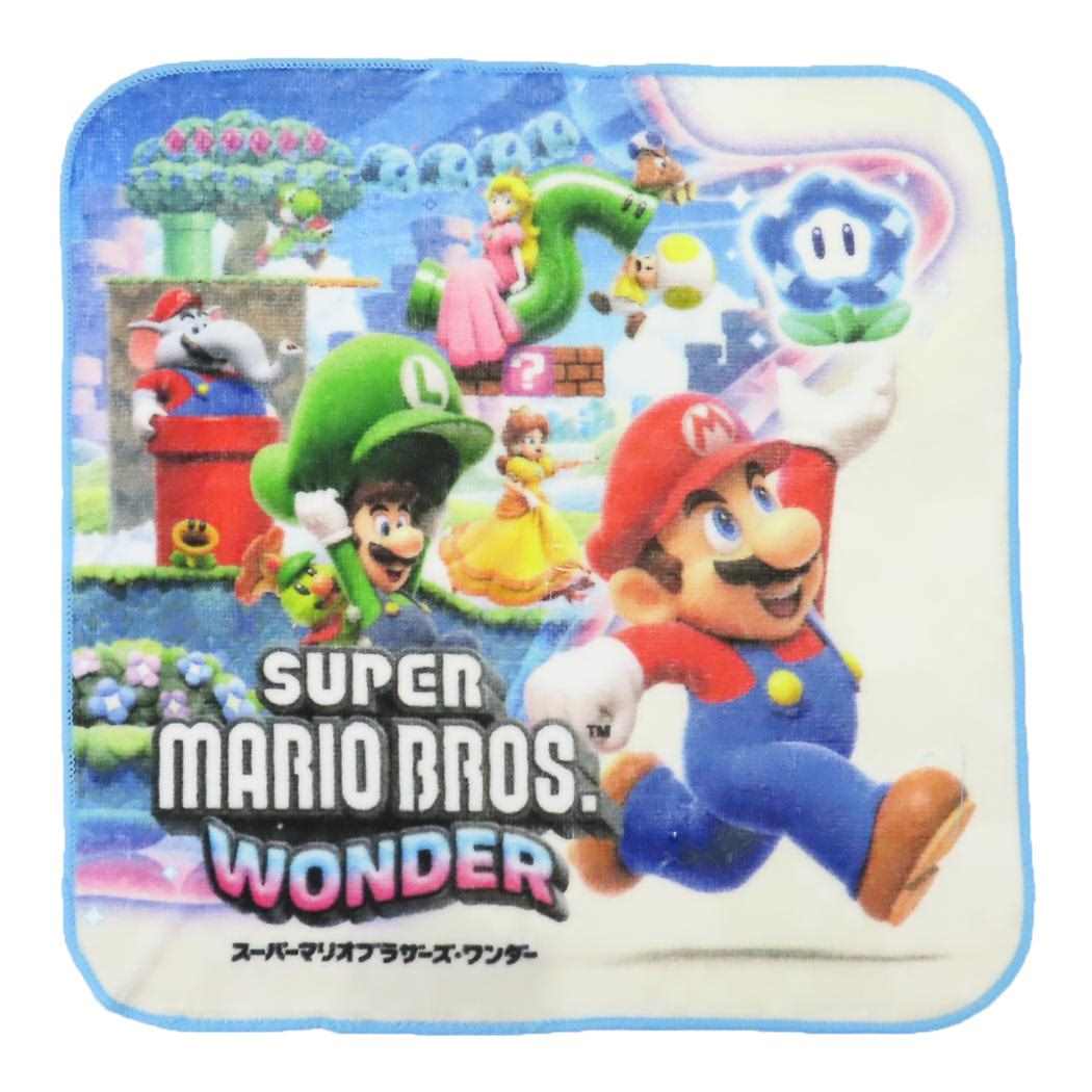 スーパーマリオブラザーズ ワンダー ミニタオル シャーリングハンカチタオル ワンダービジュアル 丸眞 汗拭きタオル キャラクター グッズ メール便可 シネマコレクション