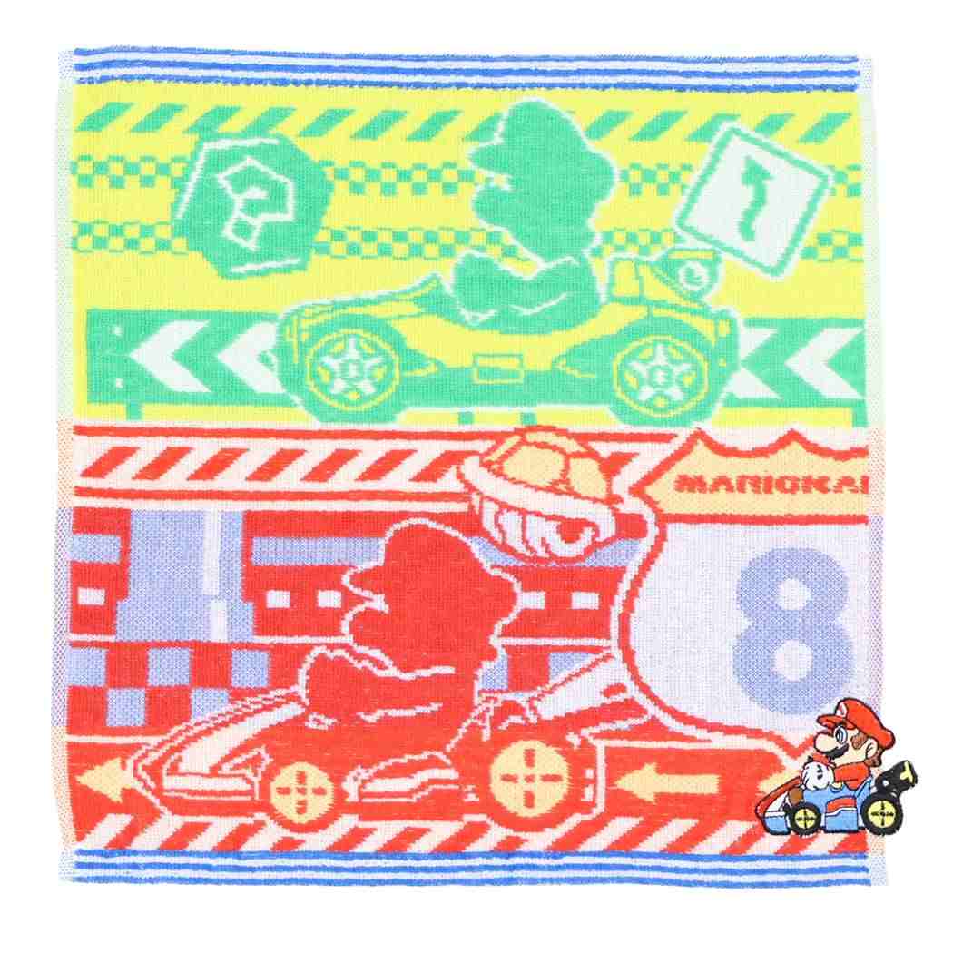 スーパーマリオ ハンドタオル パイルジャカードウォッシュタオル オーガニックコットン カラフルドライブ 丸眞 プレゼント キャラクター グッズ メール便可 シネマコレクション