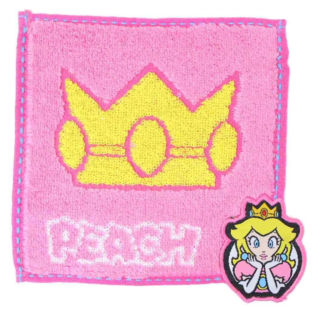 スーパーマリオ ミニミニタオル まめタオル ピーチ 丸眞 抗菌防臭 プチタオル ミニハンカチ キャラクター グッズ メール便可 シネマコレクション