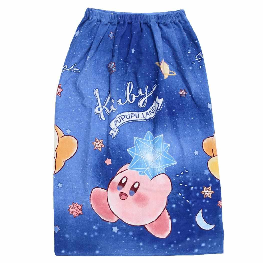 星のカービィ ラップタオル 80丈マキタオル 80cm丈巻き巻きタオル コットンキャンディ ほしくず 丸眞 サマーレジャー用品 海プール着替えタオル キャラクター グッズ シネマコレクション