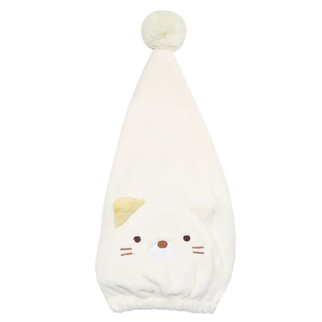 すみっコぐらしキャップタオルバラエティヘアドライタオルねこキャップサンエックス丸眞マイクロファイバーお風呂上り海プール用品キャラクターグッズメール便可シネマコレクション