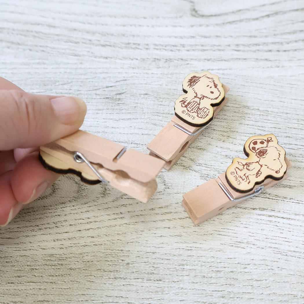 スヌーピー クリップ ウッドピンチ3個セット アンディ ピーナッツ ナガノファクトリー