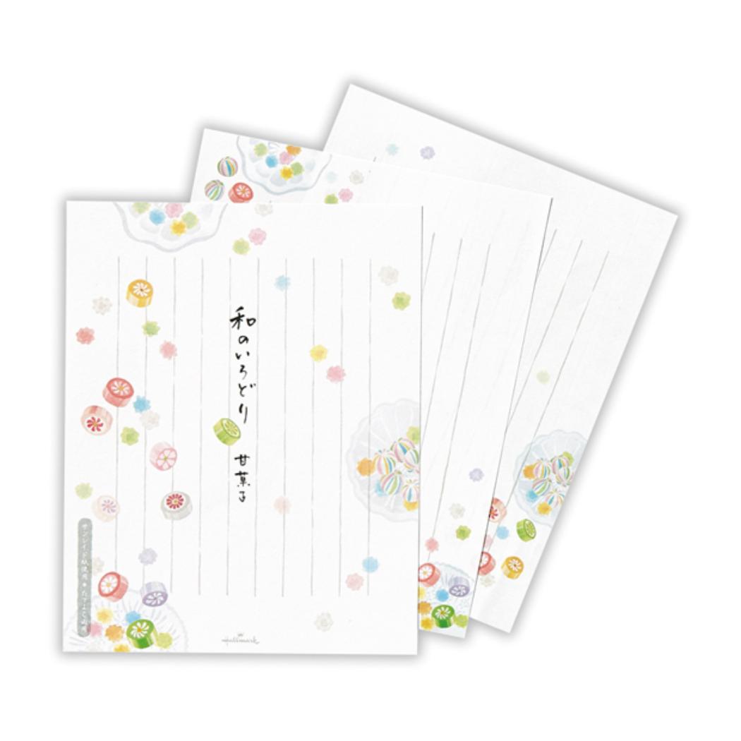 便箋 レターパッド 和のいろどり甘菓子2 日本ホールマーク 手紙 便せん グッズ メール便可 シネマコレクション