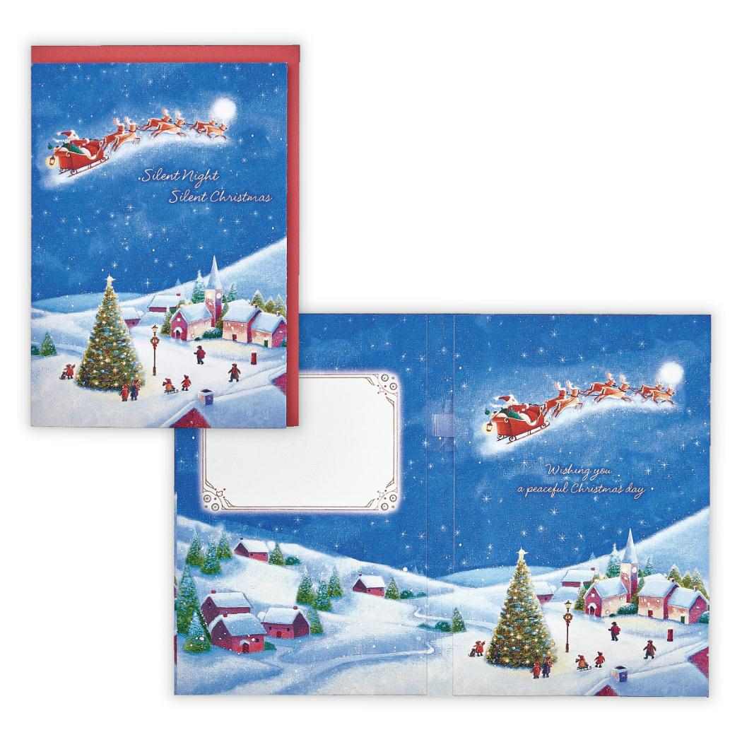 クリスマスカード プリントオルゴールカード クリスマスの夜2 日本ホールマーク Xmas メッセージカード グッズ メール便可 シネマコレクション