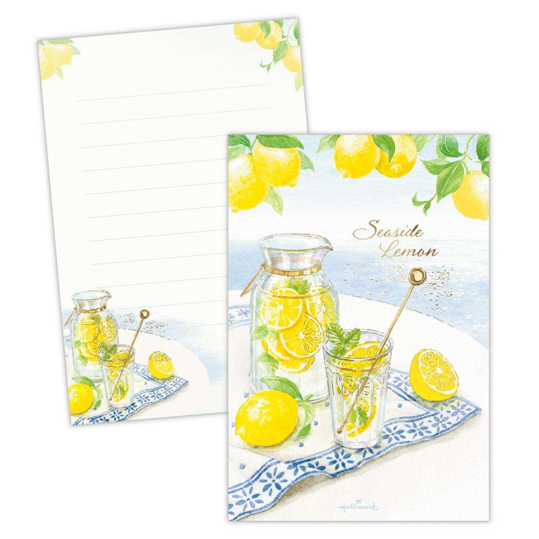 便箋 ハガキ箋 シーサイドレモン 日本ホールマーク 手紙 葉書箋 おしゃれ グッズ メール便可 シネマコレクション