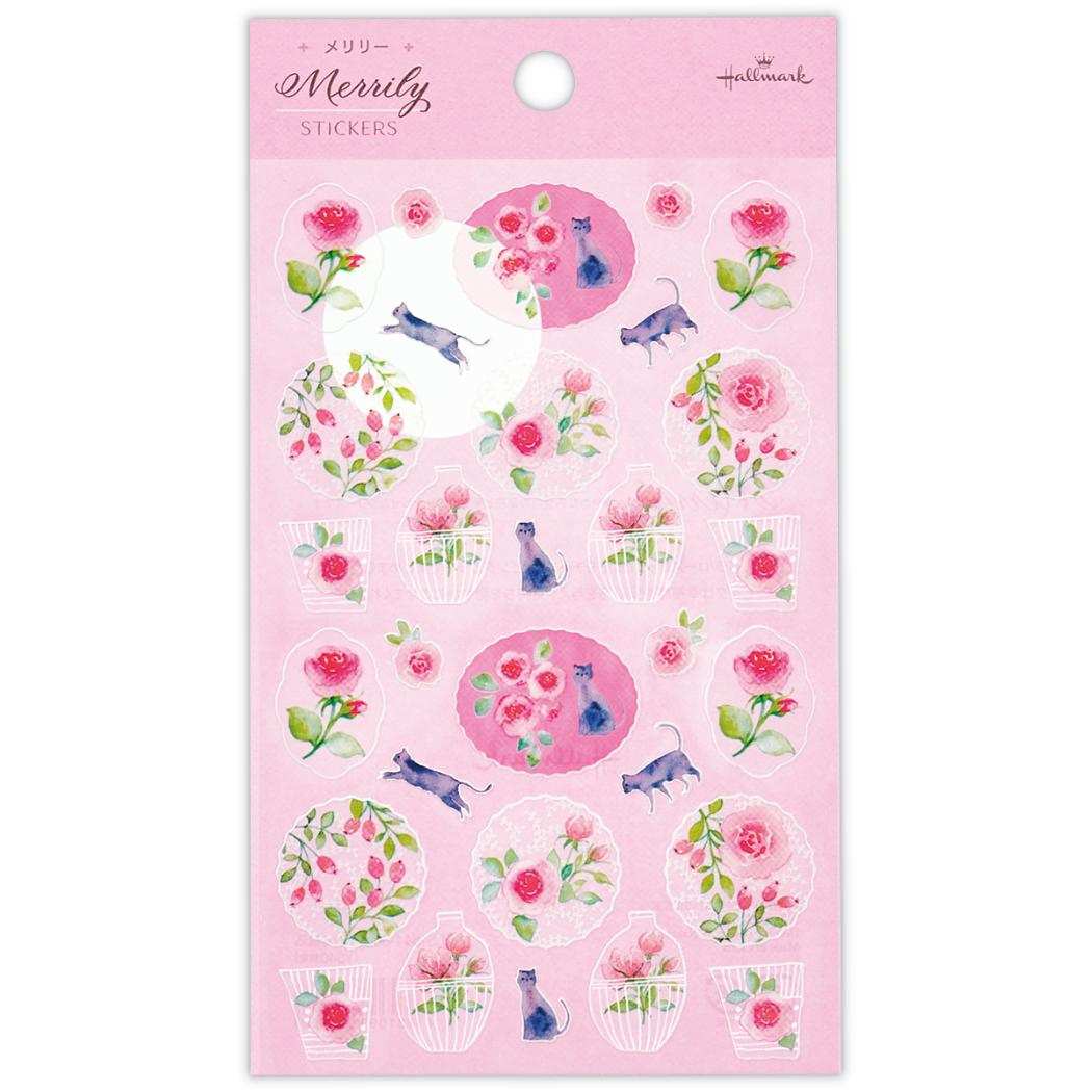 Merrily メリリー シールシート シール シールMRピンク 日本ホールマーク 手帳デコ デコシール かわいい グッズ メール便可 シネマコレクション