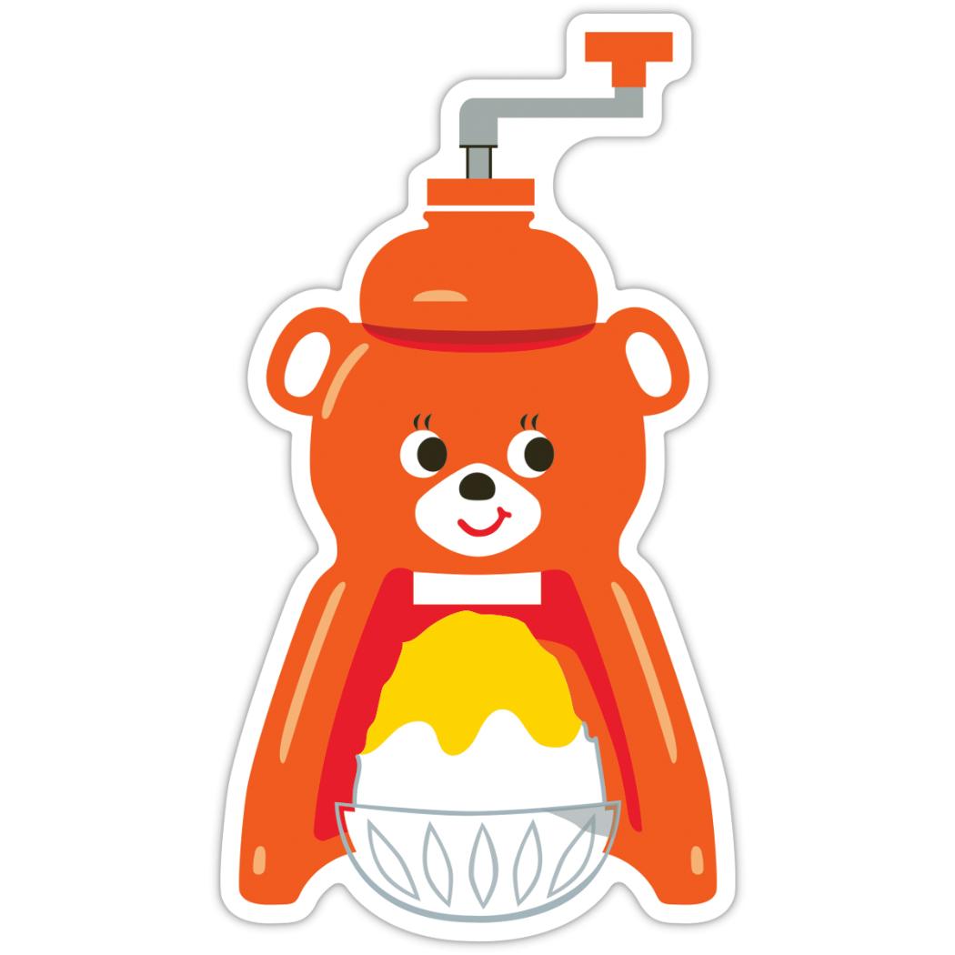 ダイカットシール シール ステッカー 夏タイガー氷削り器オレンジ 日本ホールマーク デコレーション かわいい グッズ メール便可 シネマコレクション