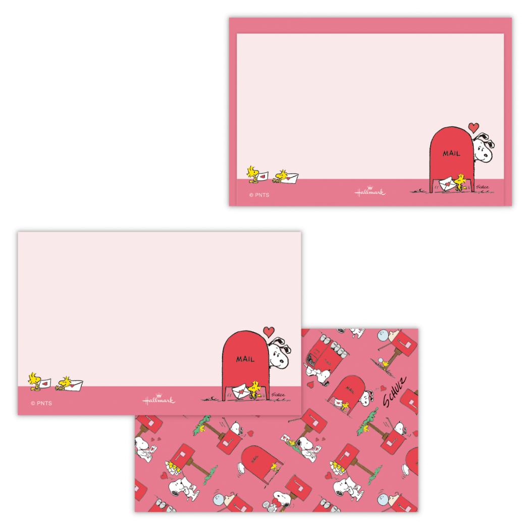 スヌーピー メッセージカード&封筒 ミニメッセージカードセット Happiness is Red POST ピーナッツ 日本ホールマーク 多目的 キャラクター グッズ メール便可 シネマコレクション