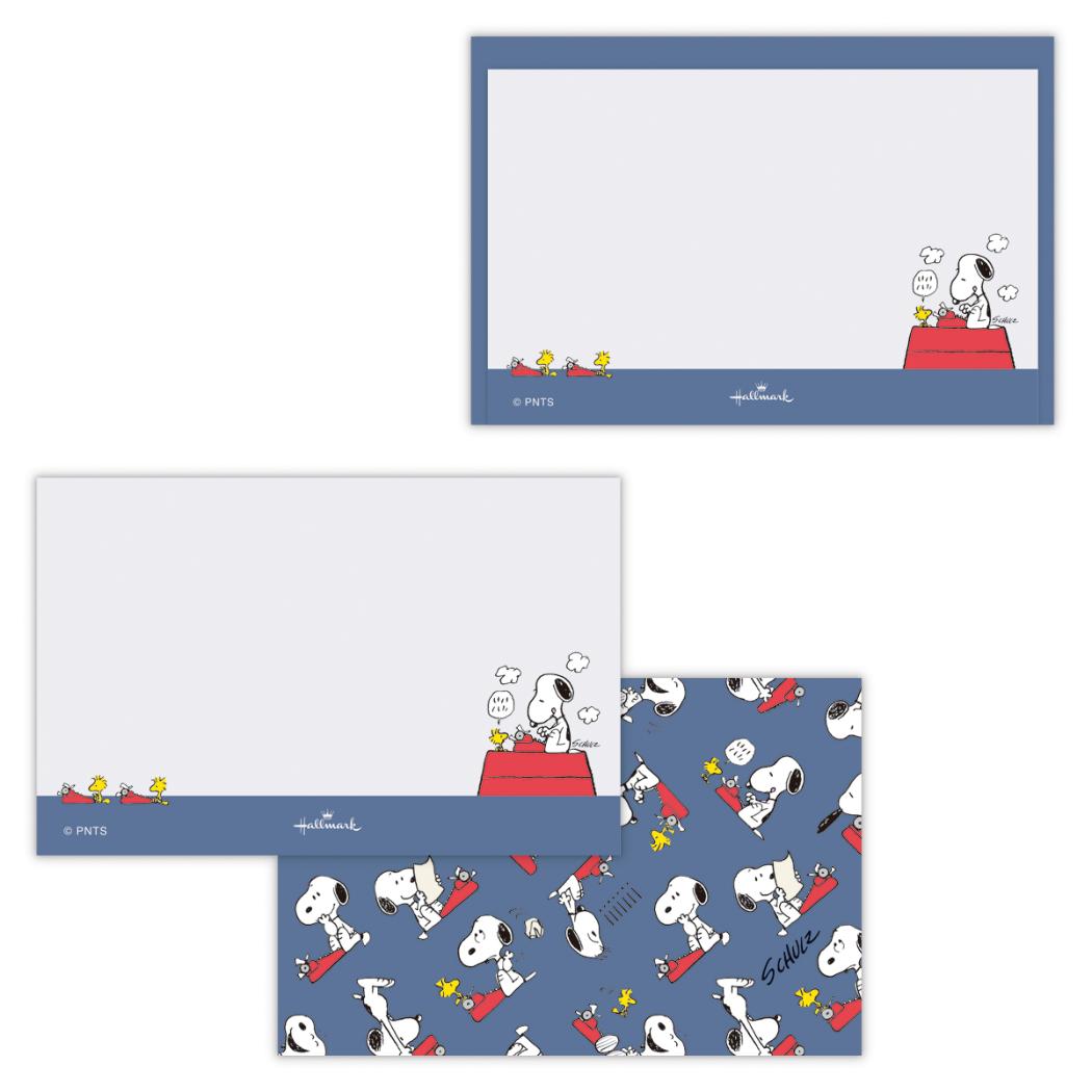 スヌーピー メッセージカード&封筒 ミニメッセージカードセット Happiness is Red TYPEWRITER ピーナッツ 日本ホールマーク 多目的 キャラクター グッズ メール便可 シネマコレクション