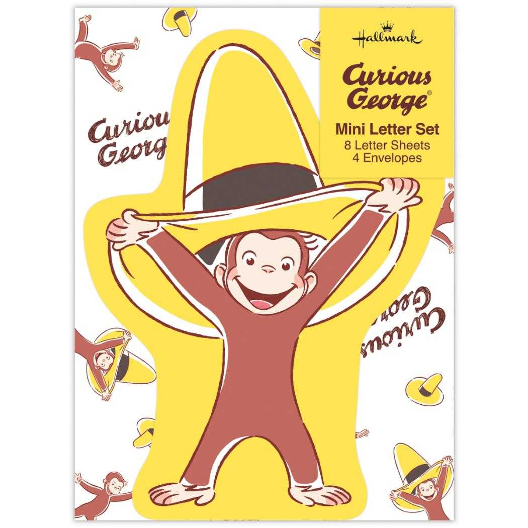 おさるのジョージ 手紙セット ミニレターセット ダイカット Curious George 日本ホールマーク 多目的 絵本キャラクター グッズ メール便可 シネマコレクション