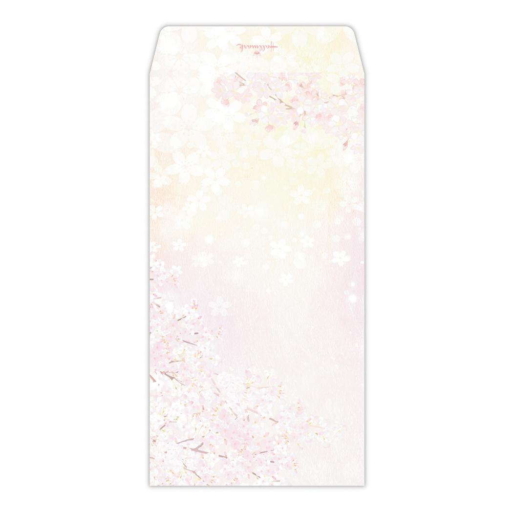 封筒 桜柄レターパッド用封筒 1柄4枚入り おぼろ桜 日本ホールマーク 入学 卒業 お祝いメッセージ 手紙 便せん グッズ メール便可 シネマコレクション