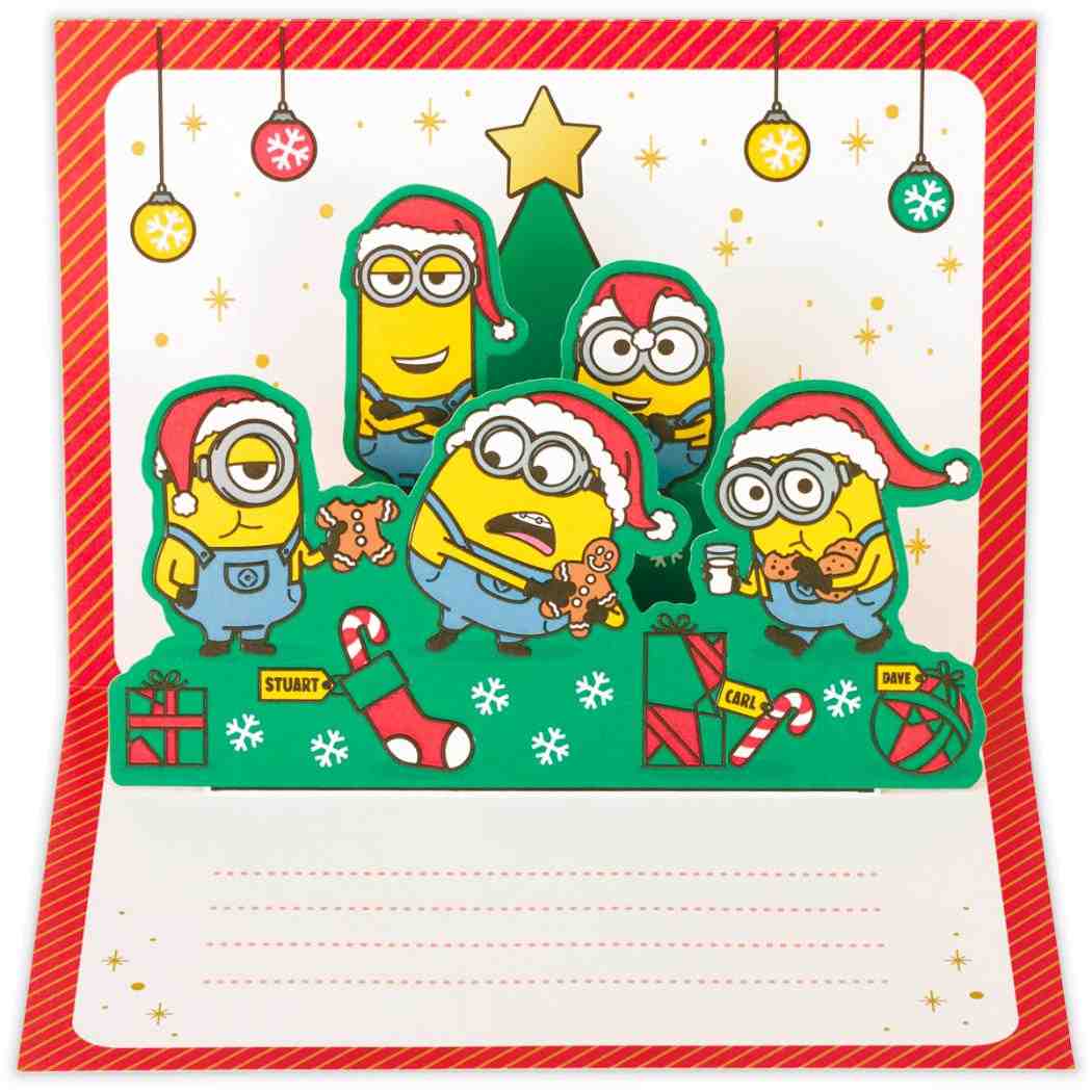 ミニオンズ グリーティングカード 立体クリスマスカード メリークリスマス ユニバーサル映画 日本ホールマーク