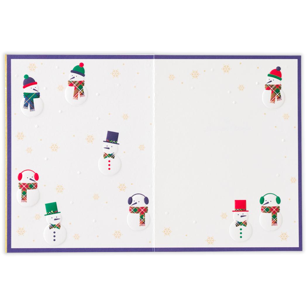 グリーティングカード クリスマスカード スノーマンデザイン 日本ホールマーク
