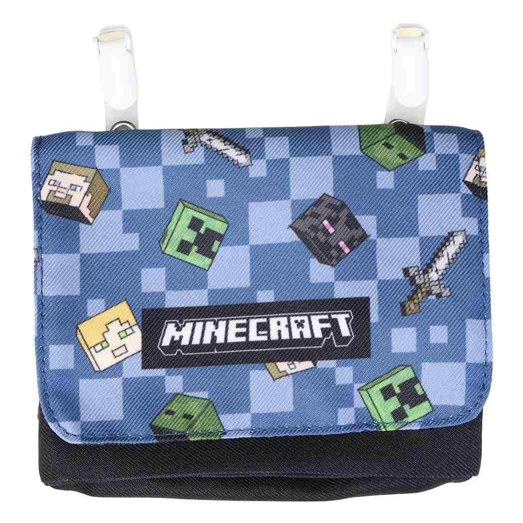 マインクラフト クリップポケット マルチポケットバッグ ブルー 新入学 Minecraft ニシオ 新学期準備雑貨 ゲームキャラクター グッズ メール便可 シネマコレクション