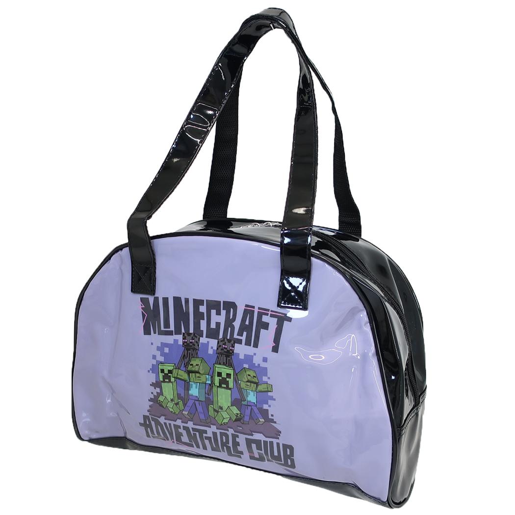 マインクラフト プールバッグ ビーチボストンバッグ グレー Minecraft ニシオ 海プール サマーレジャー用品 ゲームキャラクター グッズ シネマコレクション