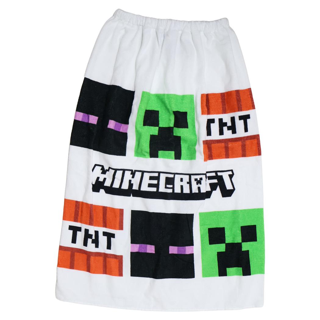 マインクラフト ラップタオル 巻きタオル80cm オフ Minecraft ニシオ レジャー用品 海 プール 着替えタオル ゲームキャラクター グッズ シネマコレクション