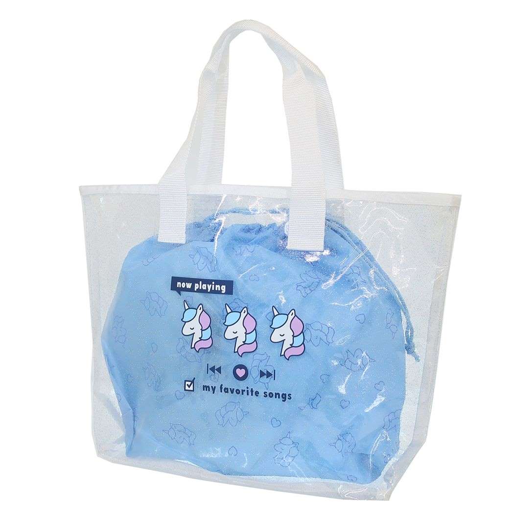 プールバッグ ティーントートビーチバッグ ユニコーン ニシオ 海プール サマーレジャー用品 女の子 グッズ シネマコレクション