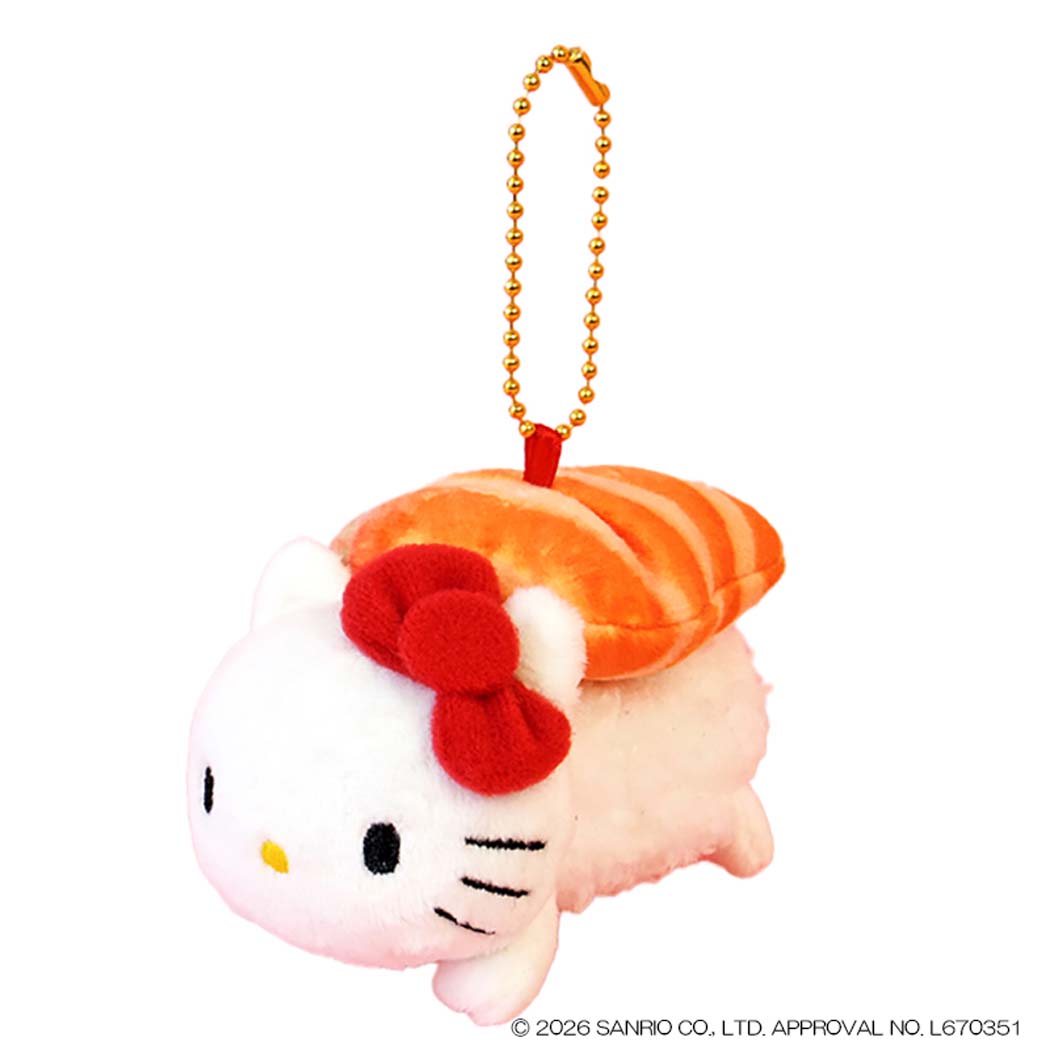 ハローキティ マスコット 寿司マスコット ボールチェーン サーモン サンリオ ナカジマ ミニぬいぐるみ キャラクター グッズ シネマコレクション