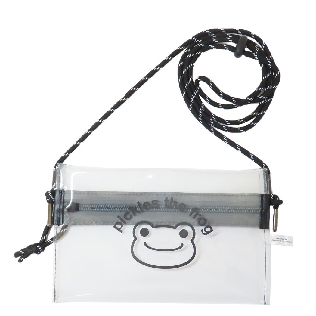 かえるのピクルス ショルダーバッグ クリアサコッシュ always smile フェイス ナカジマ ポシェット スマホポーチ ミニショルダー 斜め掛けかばん キャラクター グッズ メール便可 シネマコレクション