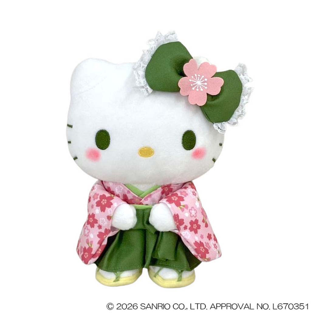 ハローキティ ぬいぐるみ プラッシュドールS 抹茶着物 サンリオ ナカジマ プレゼント キャラクター グッズ シネマコレクション