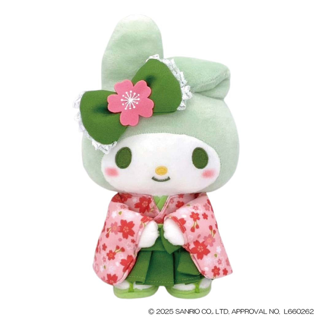 マイメロディ ぬいぐるみ プラッシュドールS 抹茶着物 サンリオ ナカジマ プレゼント キャラクター グッズ シネマコレクション