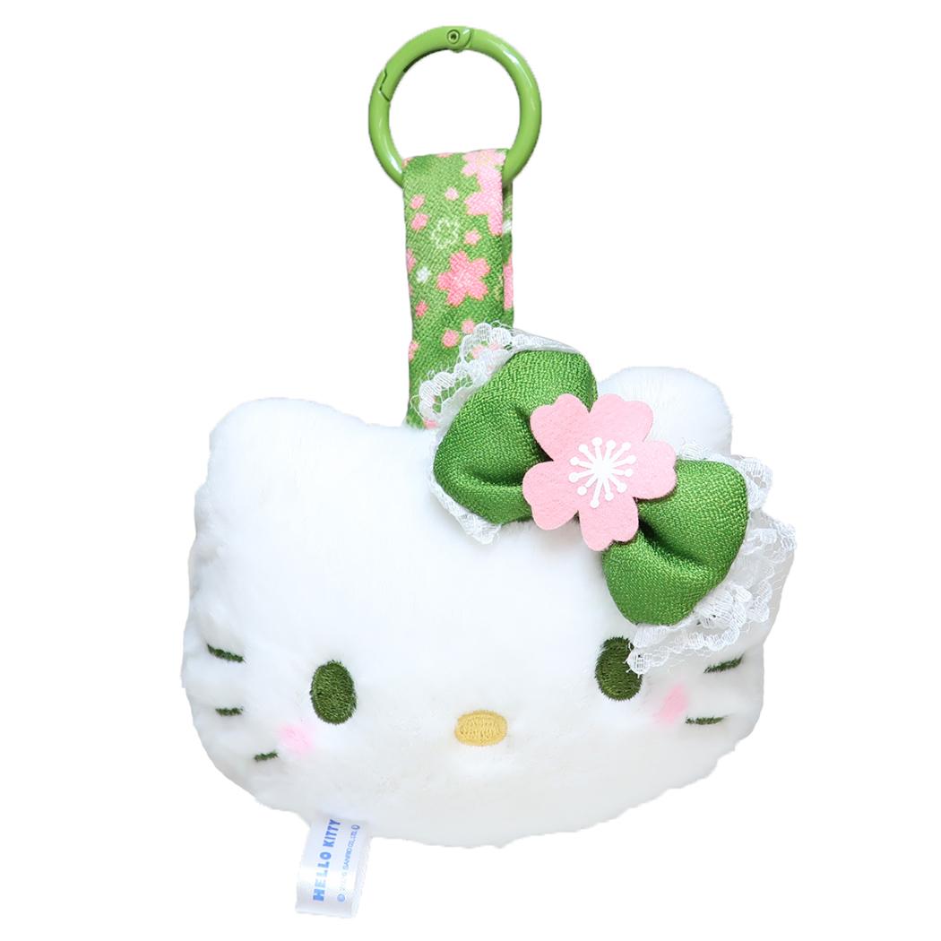 ハローキティ マスコット フェイスタグマスコット 抹茶着物 サンリオ ナカジマ スクバ 丸カラビナ キャラクター グッズ シネマコレクション