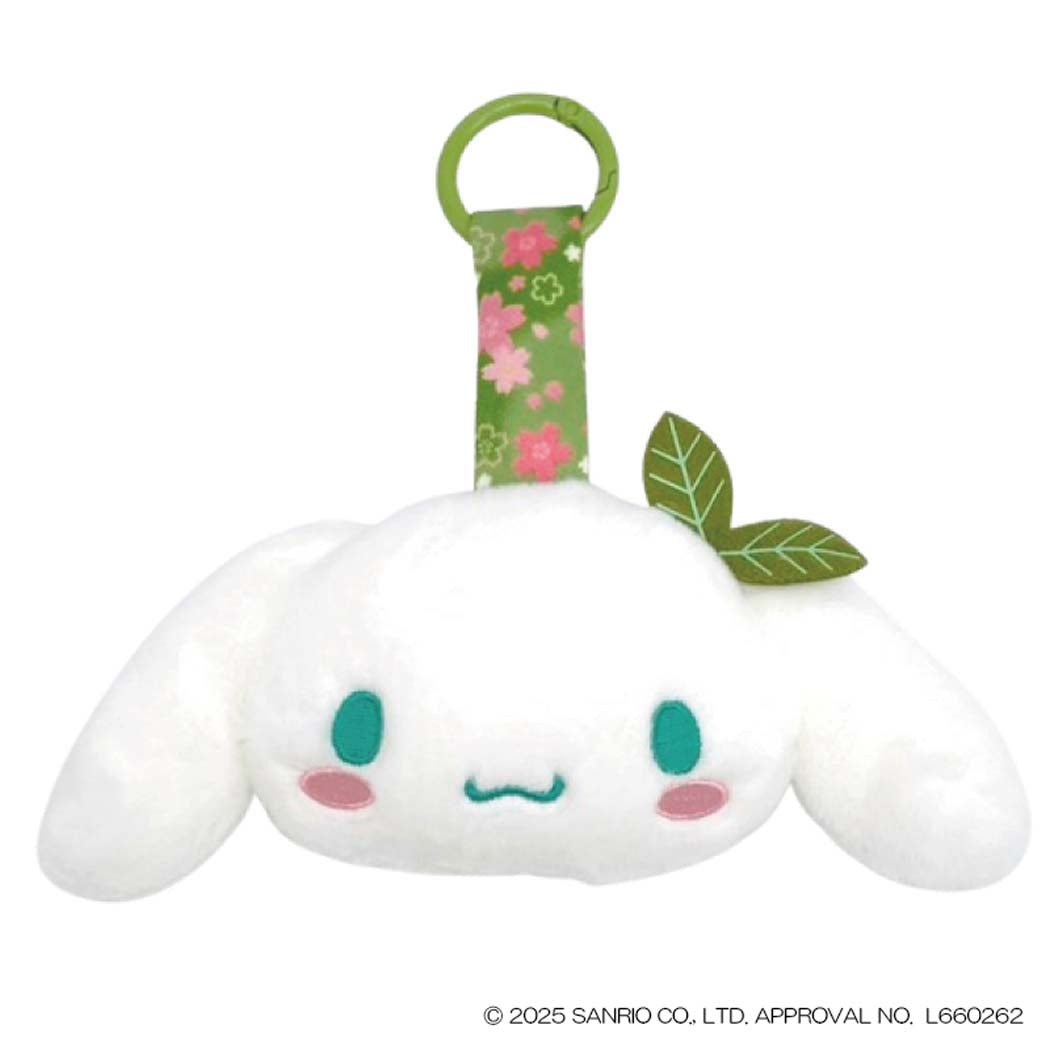 シナモロール マスコット フェイスタグマスコット 抹茶着物 サンリオ ナカジマ スクバ 丸カラビナ キャラクター グッズ シネマコレクション