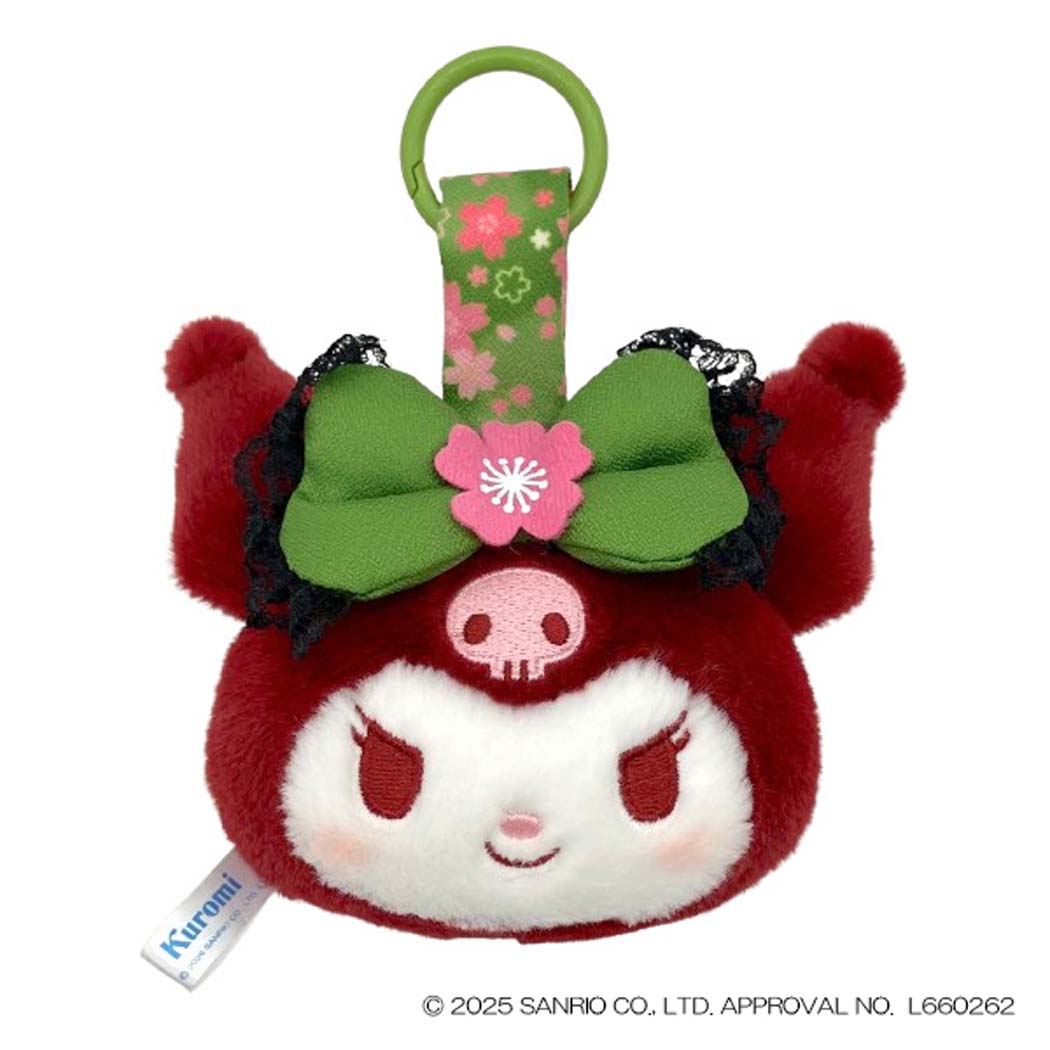 クロミ マスコット フェイスタグマスコット 抹茶着物 サンリオ ナカジマ スクバ 丸カラビナ キャラクター グッズ シネマコレクション