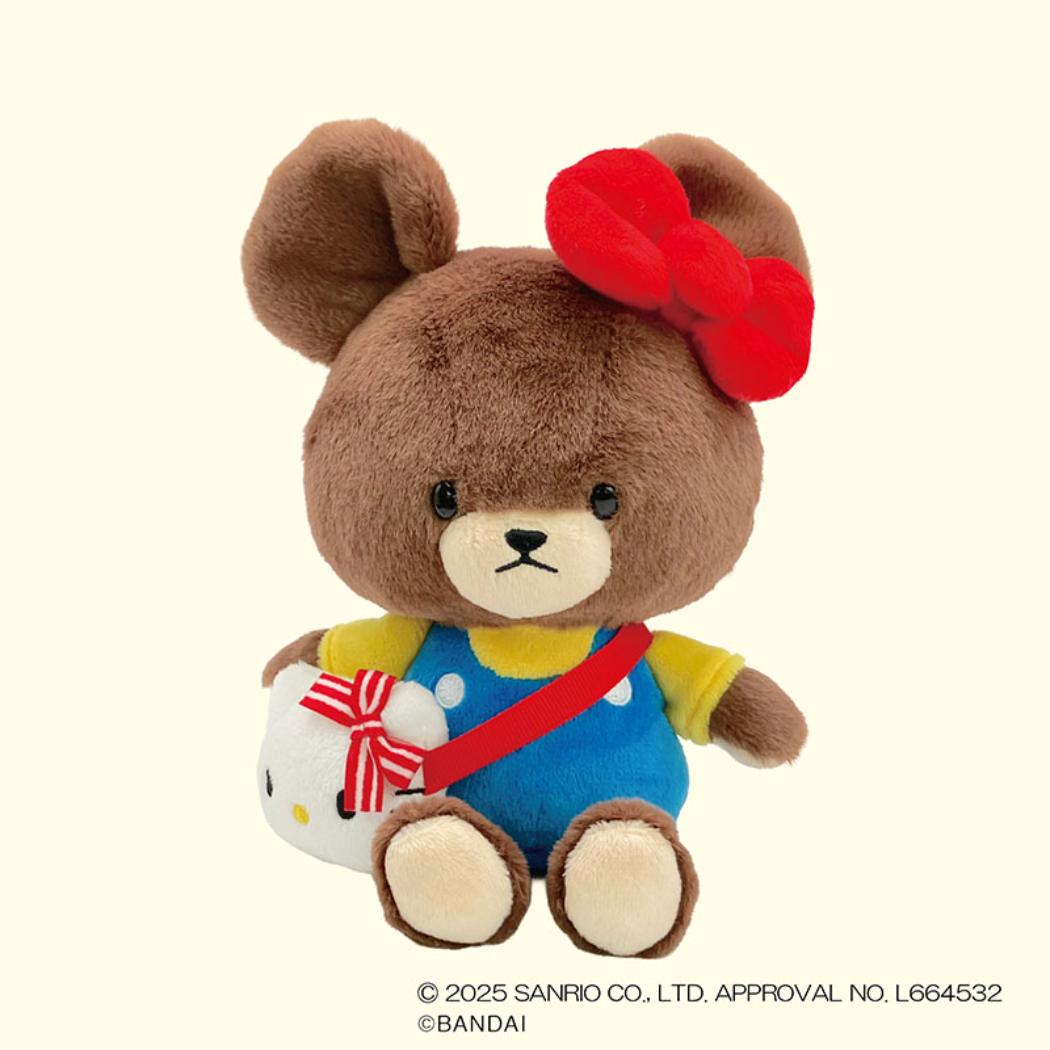 くまのがっこうxハローキティ ぬいぐるみ プラッシュドールSS ジャッキー サンリオ ナカジマ
