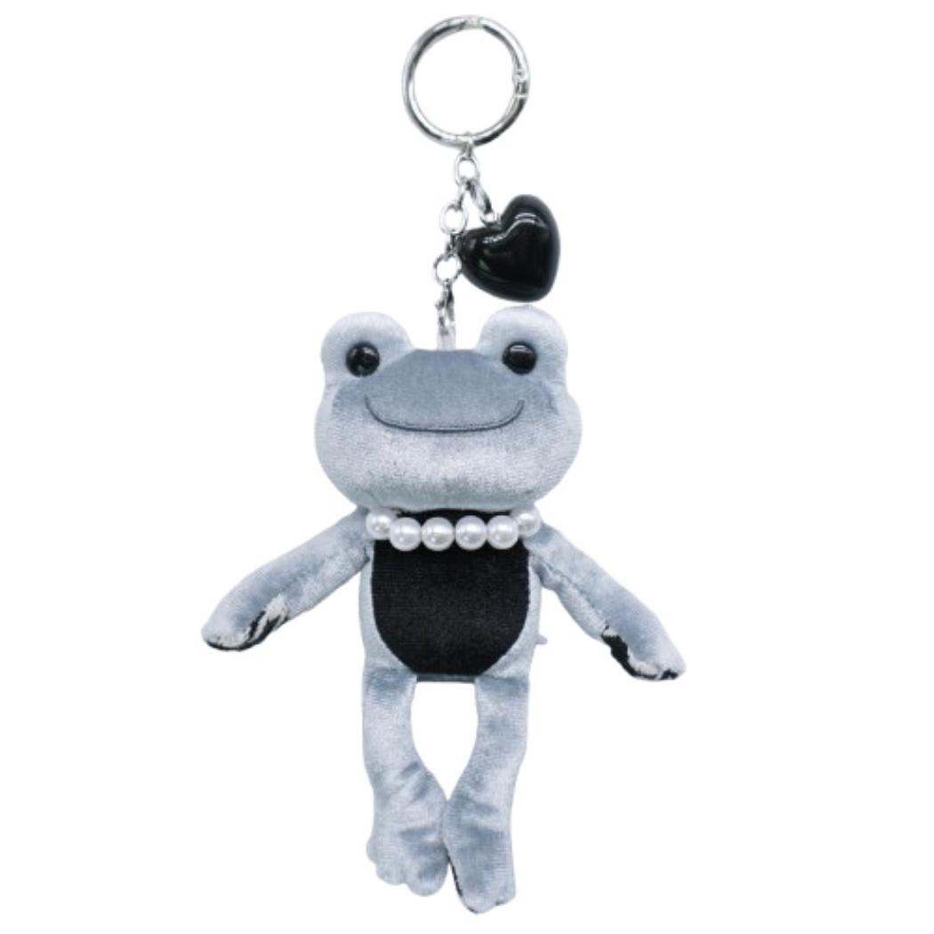 かえるのピクルス マスコット モノトーン ミニぬいぐるみ シルバー ナカジマ