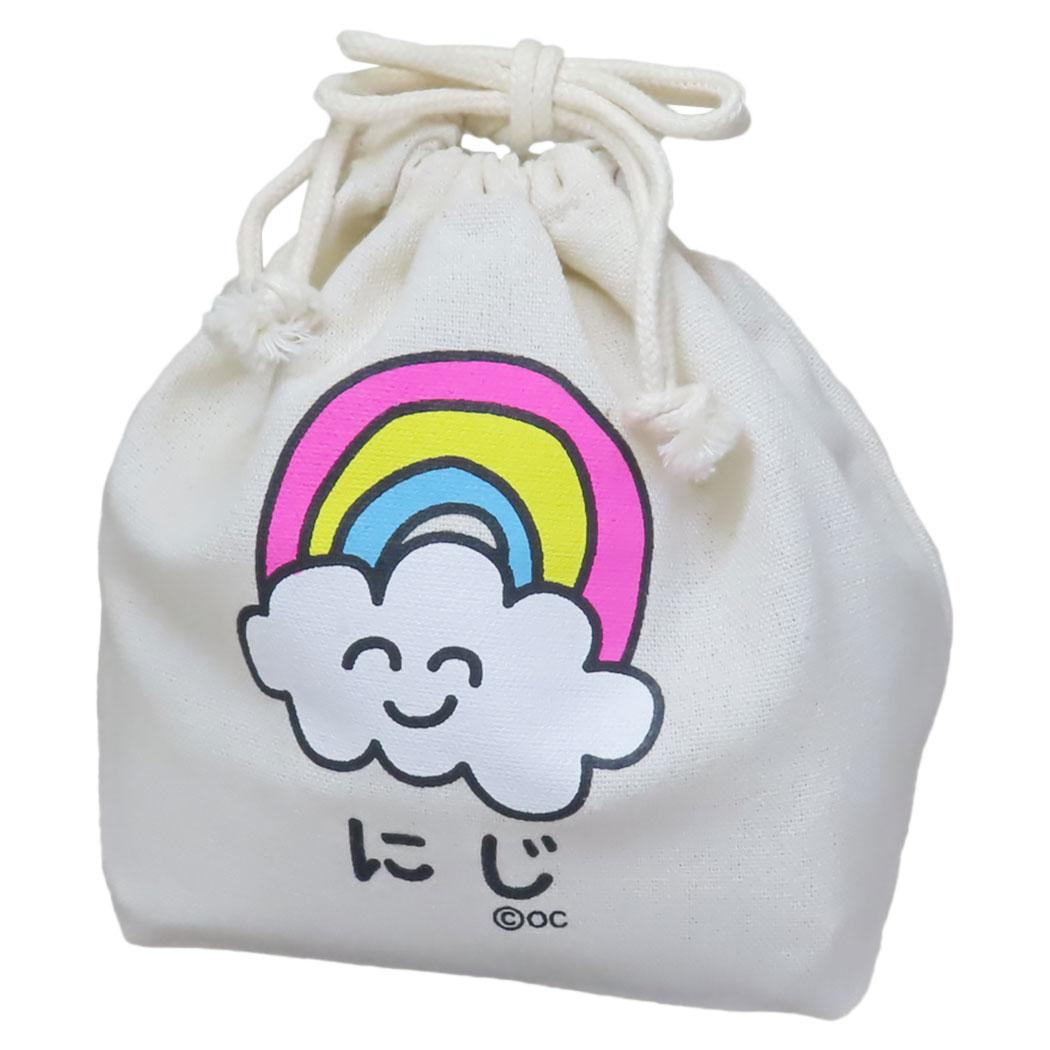 おえかきさん 巾着袋 キンチャク きんちゃくポーチ にじさん オクタニ 小物入れ かわいい グッズ メール便可 シネマコレクション