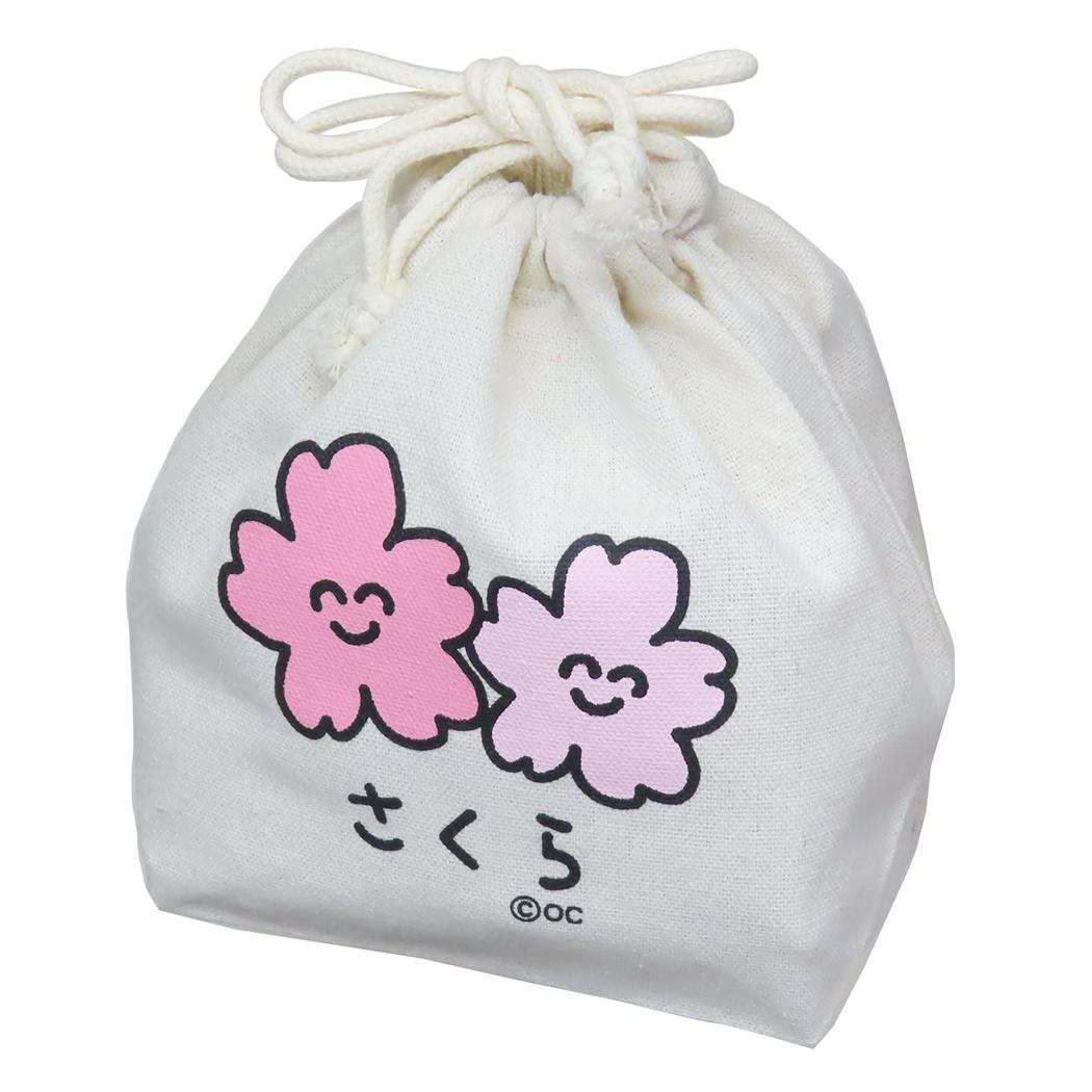 おえかきさん 巾着袋 マチ付ききんちゃくポーチ さくらさん オクタニ 新学期準備雑貨 小物入れ おもしろ雑貨 グッズ メール便可 シネマコレクション