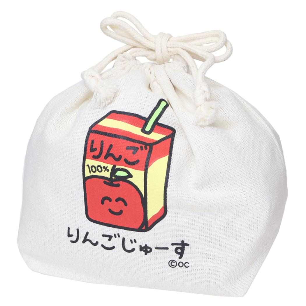 おえかきさん 巾着袋 きんちゃく りんごじゅーすさん オクタニ プレゼント おもしろ雑貨 グッズ メール便可 シネマコレクション